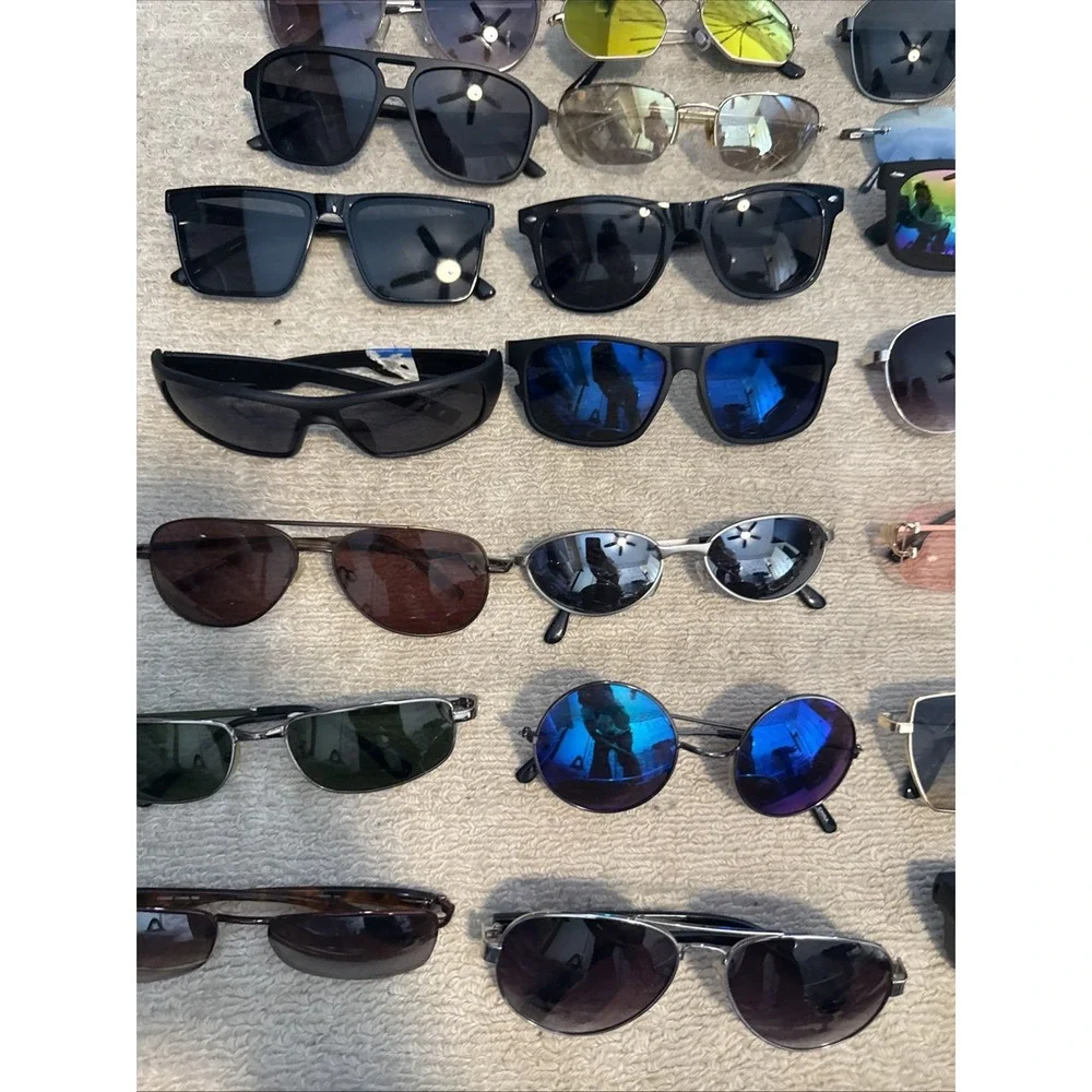LOT of 64 sunglasses. HUGE  Variety of Styles & Colors- Men's & Women's Limited